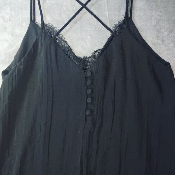 Zara‎ TRF Collection Womens Black Slip Dress XS Spaghetti Strap Crisscross Vibes - Picture 4 of 9